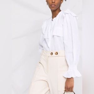 ISABEL MARANt ELATEDY LINEN BLOUSE NWT